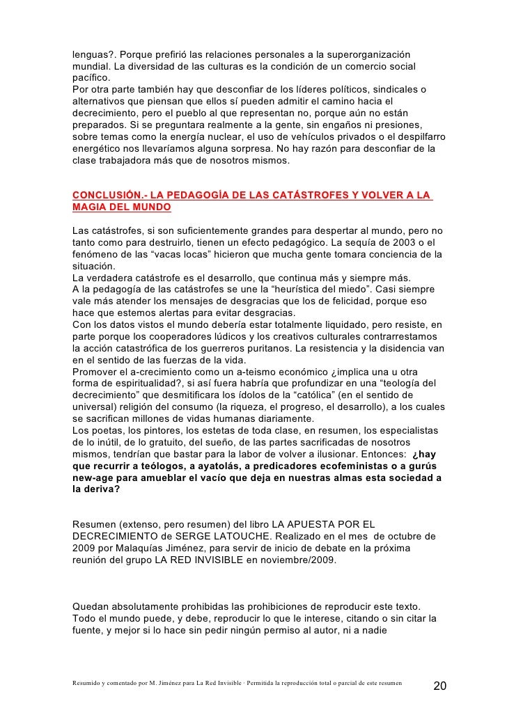 la apuesta por el decrecimiento serge latouche